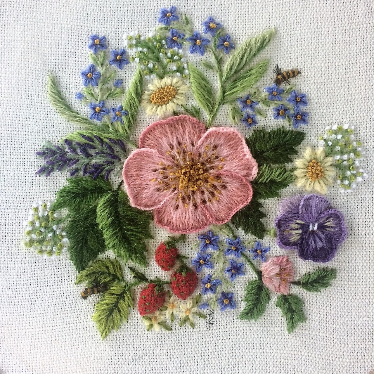 An English Bouquet-crewel Embroidery Kit 