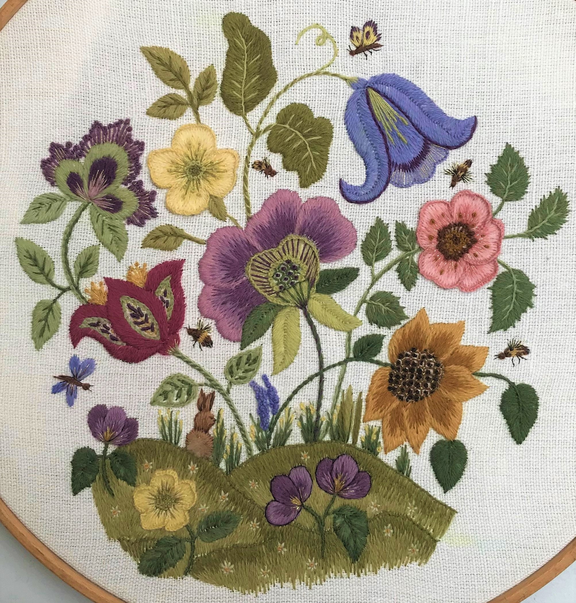An English Bouquet-crewel Embroidery Kit 