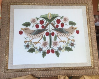 The Strawberry Thieves- a Crewel Embroidery kit