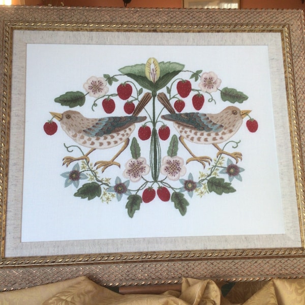 The Strawberry Thieves- a Crewel Embroidery kit