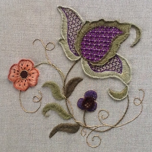 Crewel Embroidery kit- A Jacobean Study entitled Jacobean Fantasy