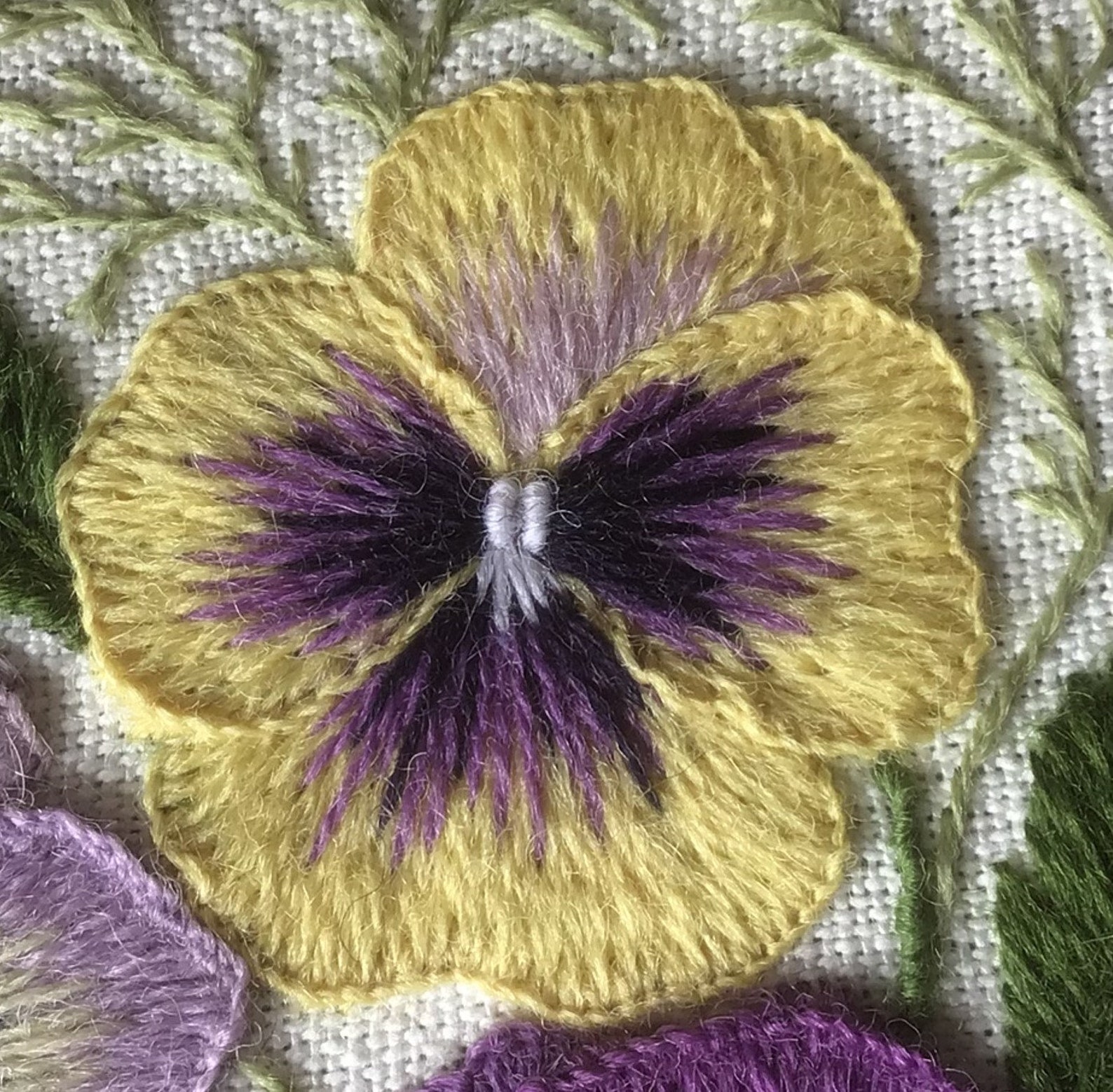 Heartseasepansy Crewel Embroidery Kit Etsy