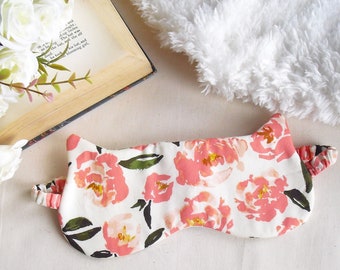Rose Print Cotton Sleep Mask - Gift for Her