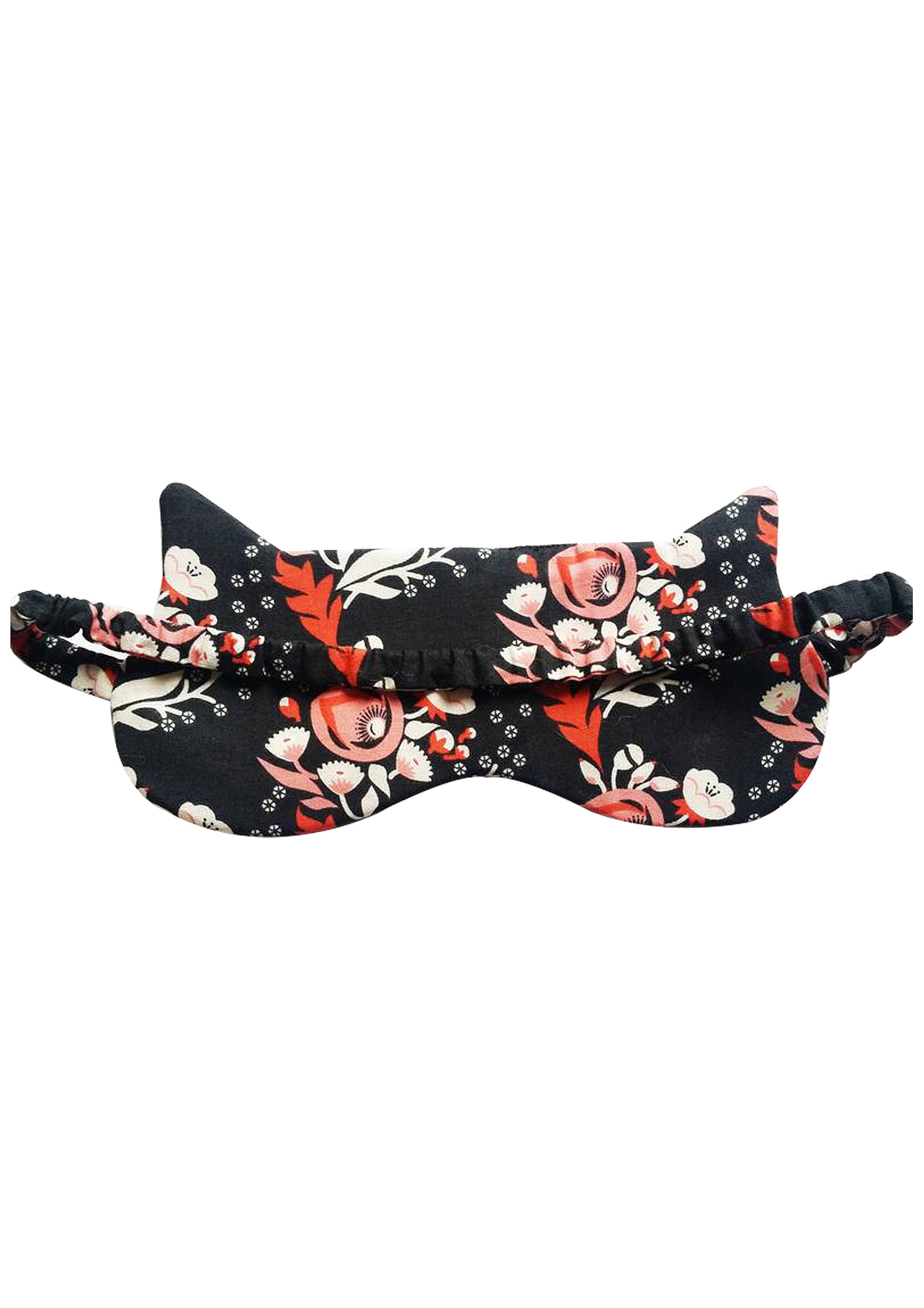 Black Floral Print Organic Cotton Sleep Mask Gift for Her Etsy UK