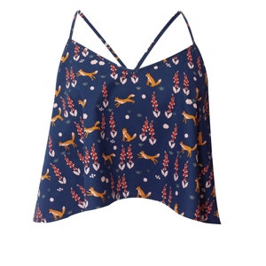 Organic Cotton Fox Print Pyjama Top Size M image 3