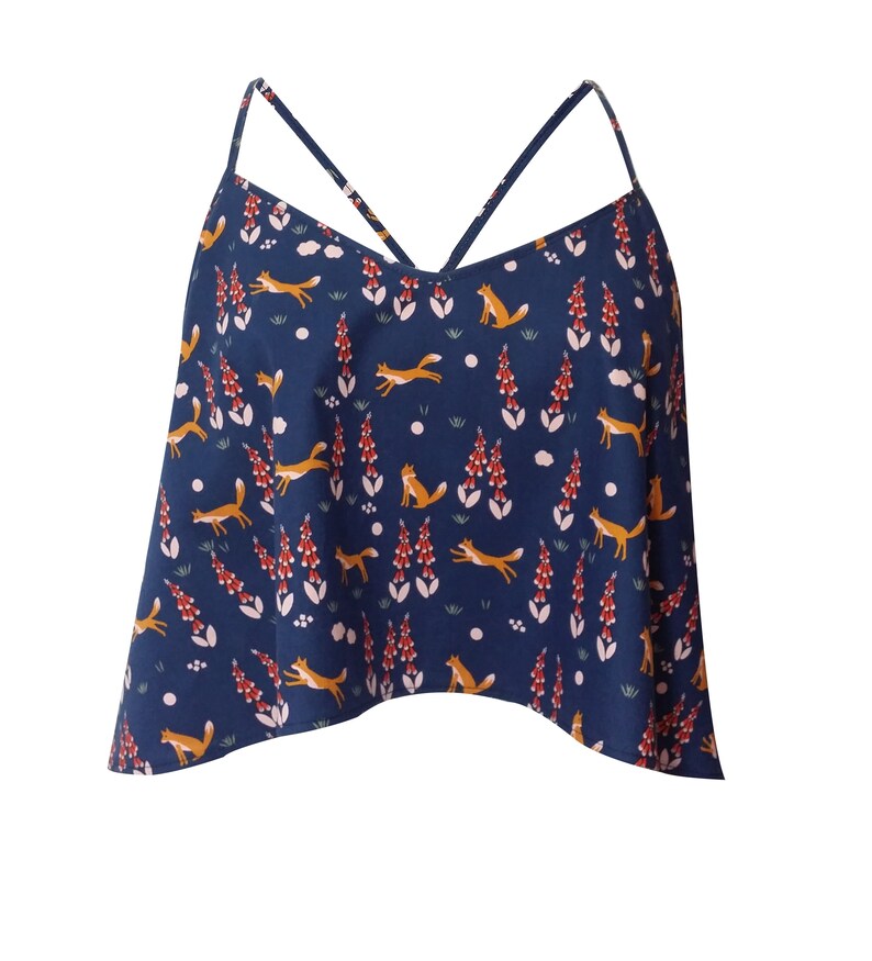 Organic Cotton Fox Print Pyjama Top Size M image 3