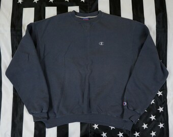 Vintage 90s Champion Sportswear Logo Crew Neck Sweatshirt Size XL Gray