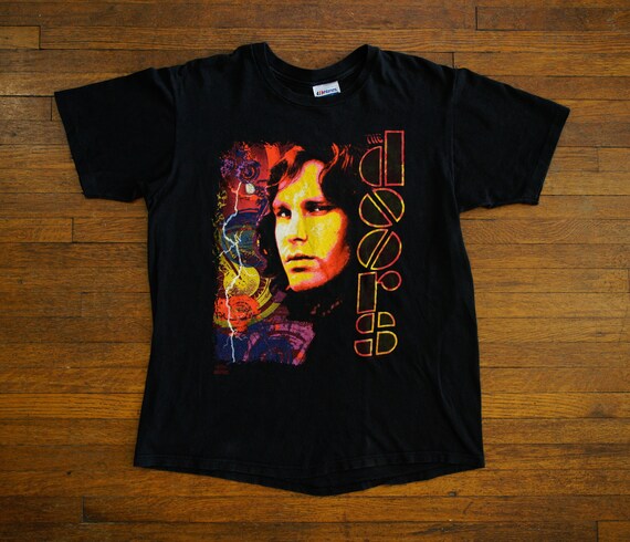 Vintage The Doors Riders On The Storm Winterland T Shirt Size L Single Stitch Psych Rock Made In Usa 90s