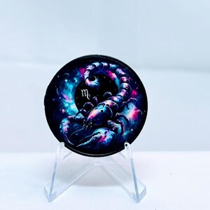 Round Scorpio Phone Grip, Scorpion Design Zodiac Phone Accessory,  Astrology Design Scorpius Phone Holder.