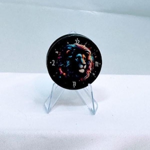 Customized Phone Grip, Round Leo Design Phone Accessory, Personalized Zodiac Sign Phone Grip, Lion Phone Holder.