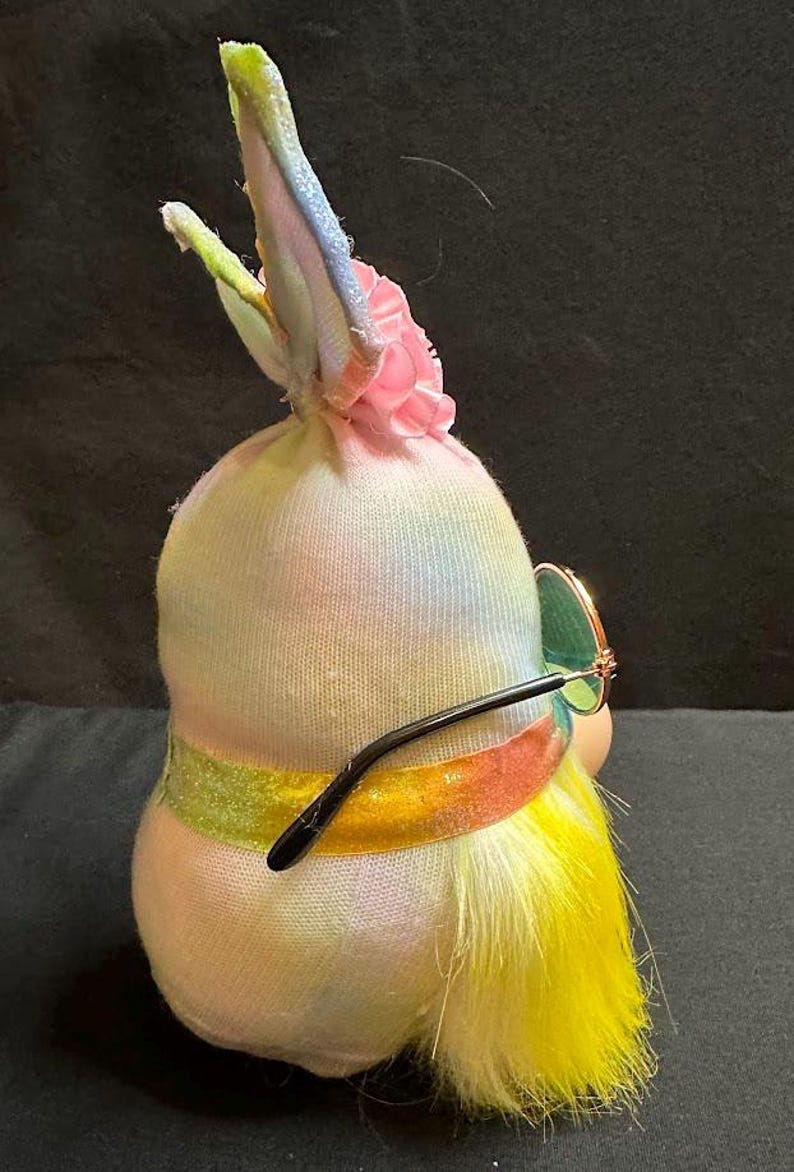 Handmade Gnome Small Rainbow Gnome Homemade Gnome Hippie Vibe Gnome