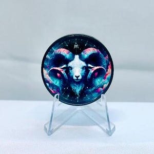 Aries Phone Grip, Customized Phone Holder, Ram Phone Accessory, Astrology Phone Grip.
