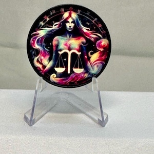 Libra Phone Grip, Custom Phone Accessory, Zodiac Sign Libra Phone Holder, Personalized Phone Piece, Tablet Accessory.