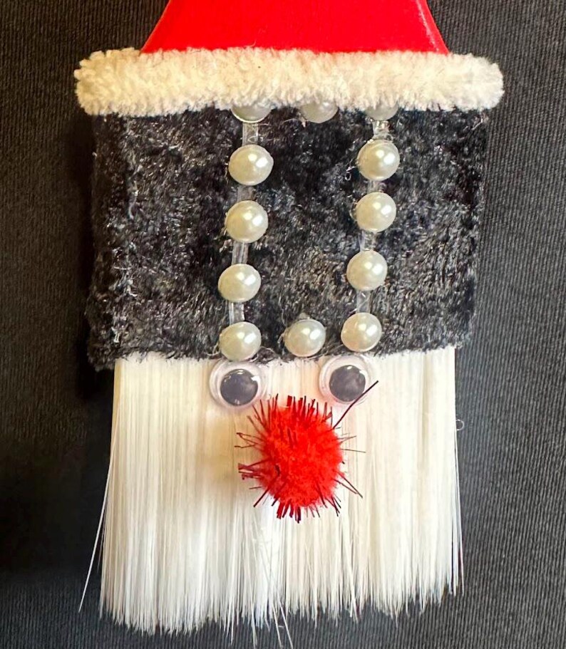 Christmas Santa Paint Brush Decorations or Ornaments Set Home