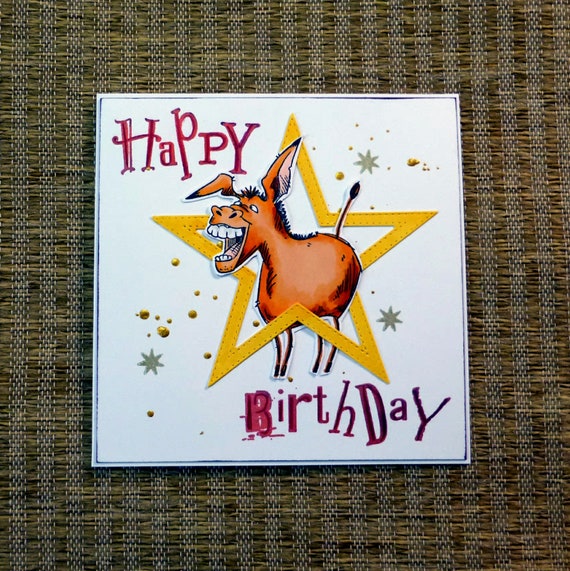 Handmade Wildlife Greetings Card - Donkey Handmade Wildlife Greetings Card - Donkey