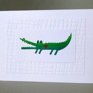 Biglietto di San Valentino, biglietto di anniversario, biglietto d'amore, biglietto fatto a mano, biglietto del fidanzato, biglietto della fidanzata, biglietto coccodrillo