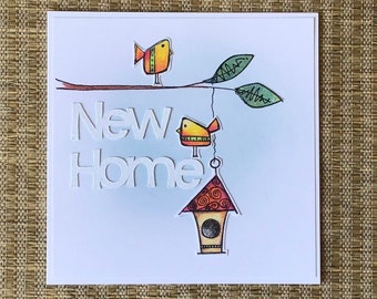 new home card, moving house, handmade card, new house card, moving card, housewarming card