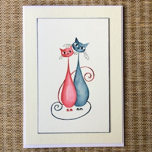 Tarjeta de amor de gato, tarjeta de aniversario de gato, tarjeta de gato de San Valentín, tarjeta de amor para él, tarjeta de amor para el cabello