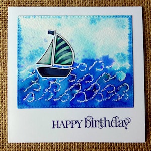 biglietto fatto a mano, biglietto di auguri, biglietto barca a vela, biglietto per papà, biglietto per lui, biglietto vuoto, compleanno del papà,