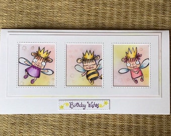 Handmade Fairy Birthday Card: Whimsical Girl's Card