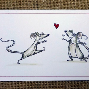 biglietto ratto fatto a mano, biglietto amore ratto, biglietto topo, biglietto di San Valentino, biglietto di San Valentino ratto, biglietto anniversario ratto