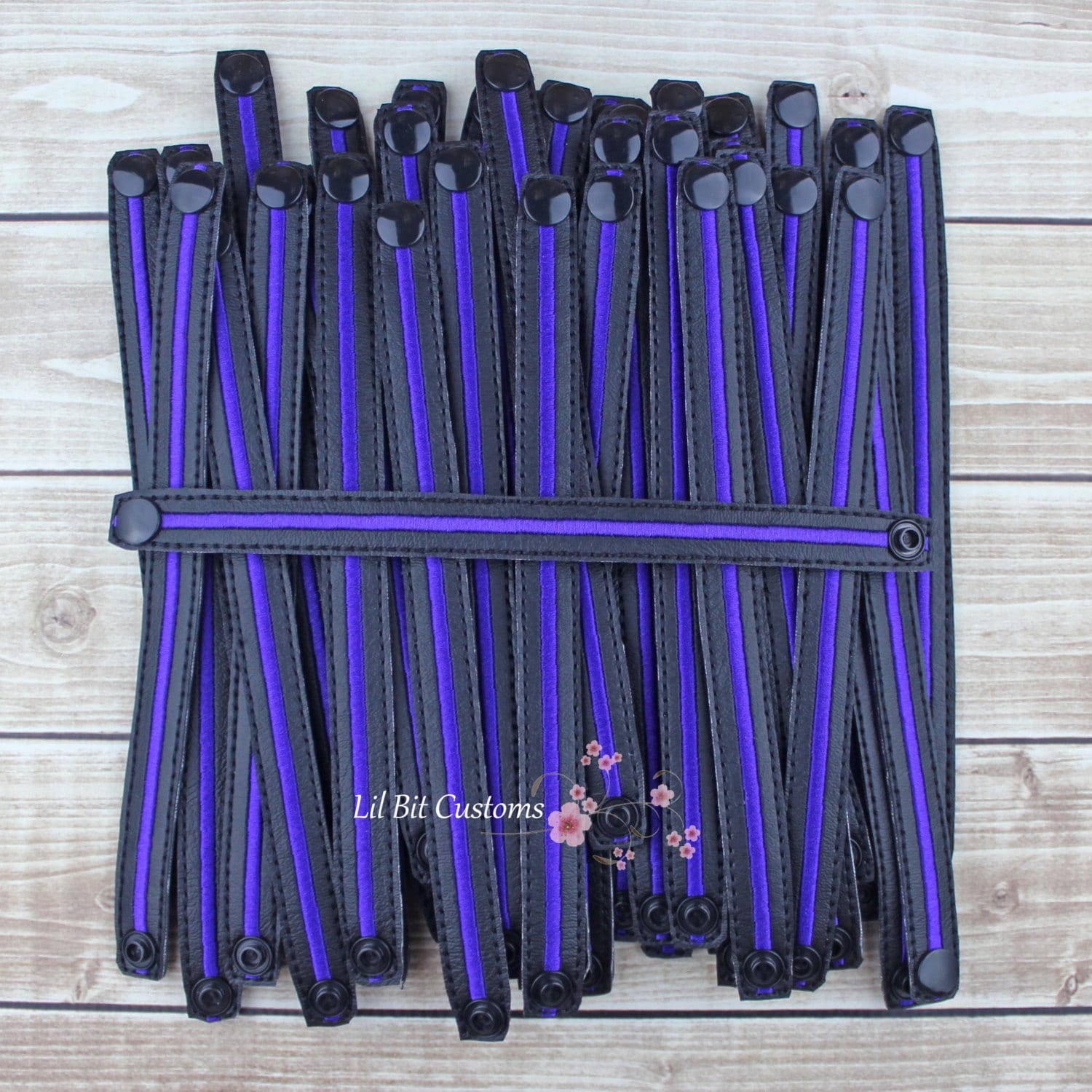 Embroidery Design Thin Blue Line Bracelet - Etsy