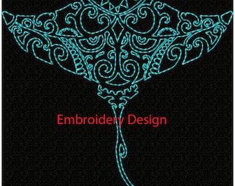 Tribal Stingray EMBROIDERY FILE