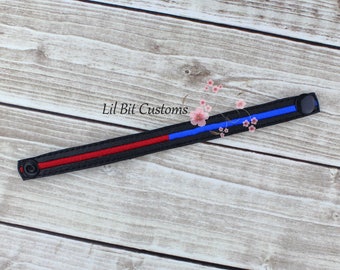 Thin Blue & Red Bracelet