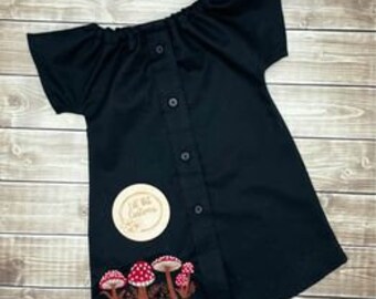 Mushroom Peasant Dress - 12m