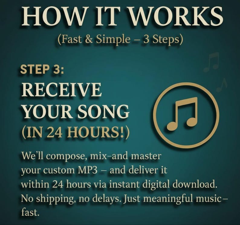 Custom Song Gift for Him or Her – Personalized MP3 (48 Hour Digital ...