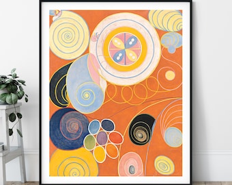 They Tens Mainstay IV Print - The Ten Largest No 3 Youth, Hilma af Klint Abstract Painting, Geometric Wall Art, Colorful Art, Modern Art