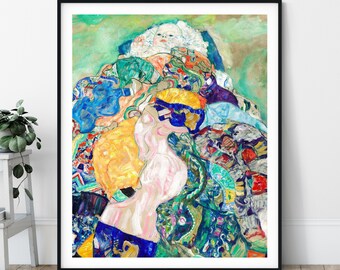 Baby Print - 20th Century Painting, Eclectic Art, Modern Art Nouveau, European Art, Strange Wall Art, Gustav Klimt, Colorful Art, Bright