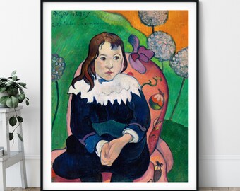 Mr. Loulou Print - Louis Le Ray Portrait Painting, Paul Gauguin, Symbolist, Post Impressionist Poster, Colorful Eclectic Strange Art, Gift