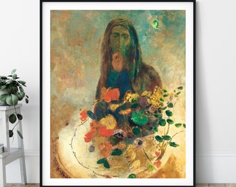 Mystery Print - Odilon Redon, Symbolist Art, Expressionism Wall Art, People Painting, Unique Wall Decor, Eclectic, 20th Century, 1900s Art