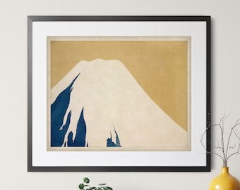 1909 Vintage Mt Fuji Print, Antique Japanese Art, Mountain Art, Japanese Print, Asian Wall Art, Mountain Print, Mount Fuji Wall Art, Japan