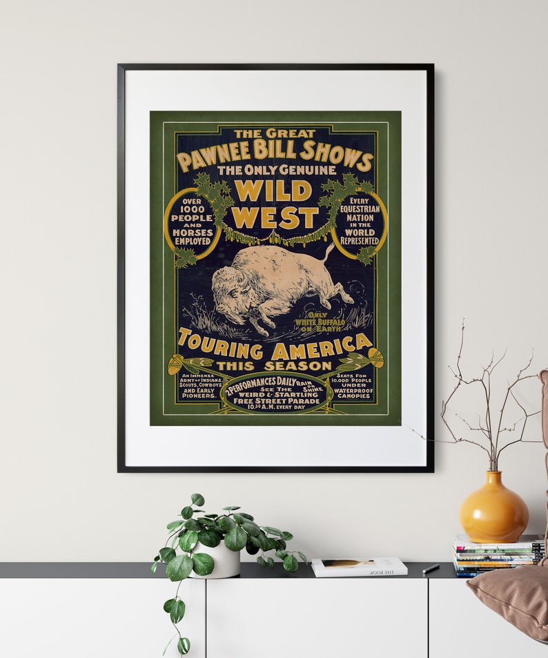 1903 Pawnee Bill Wild West Show Print: Vintage Western Cowboy Art - Etsy