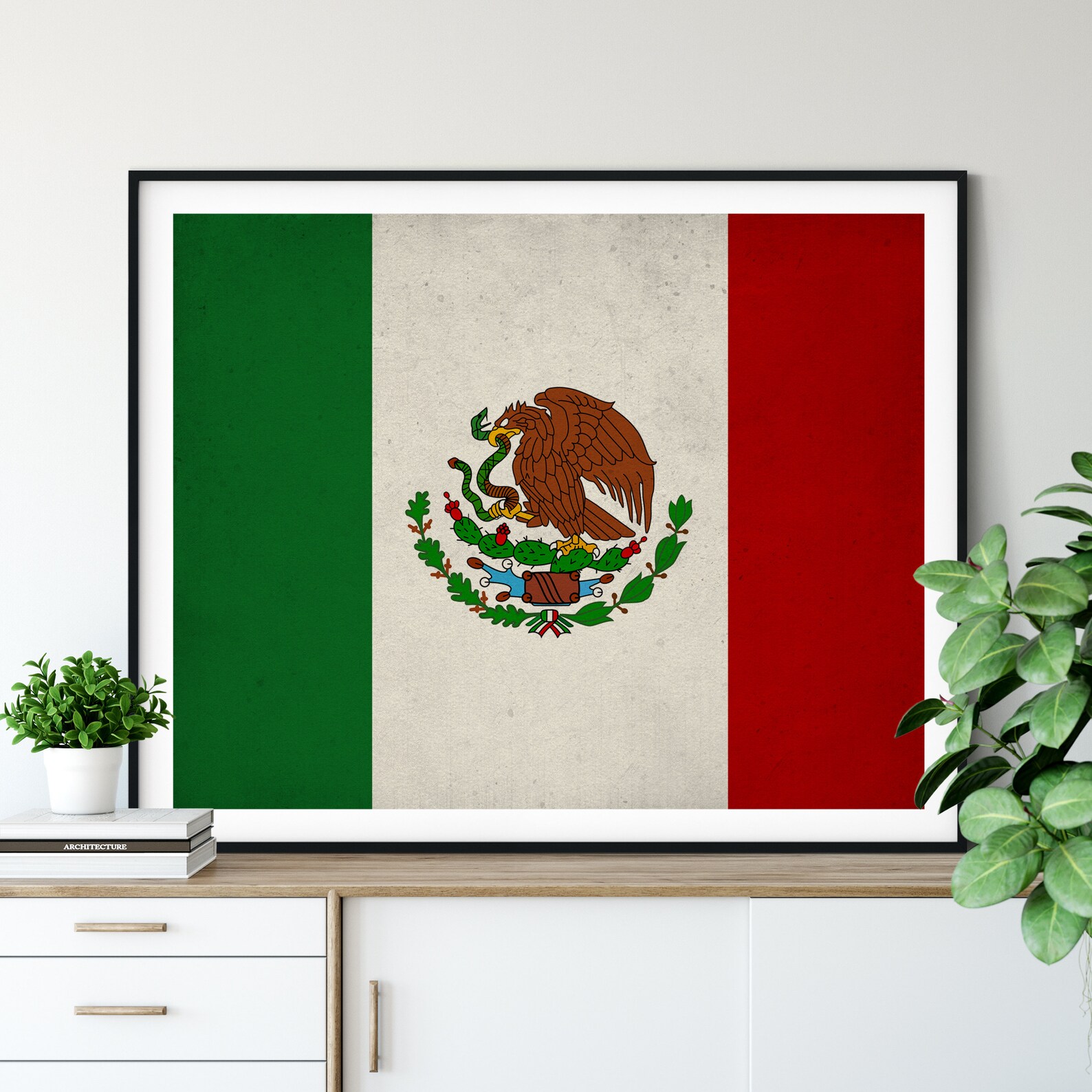 Mexico Flag Art Mexico Flag Print Mexican Flag Poster Etsy