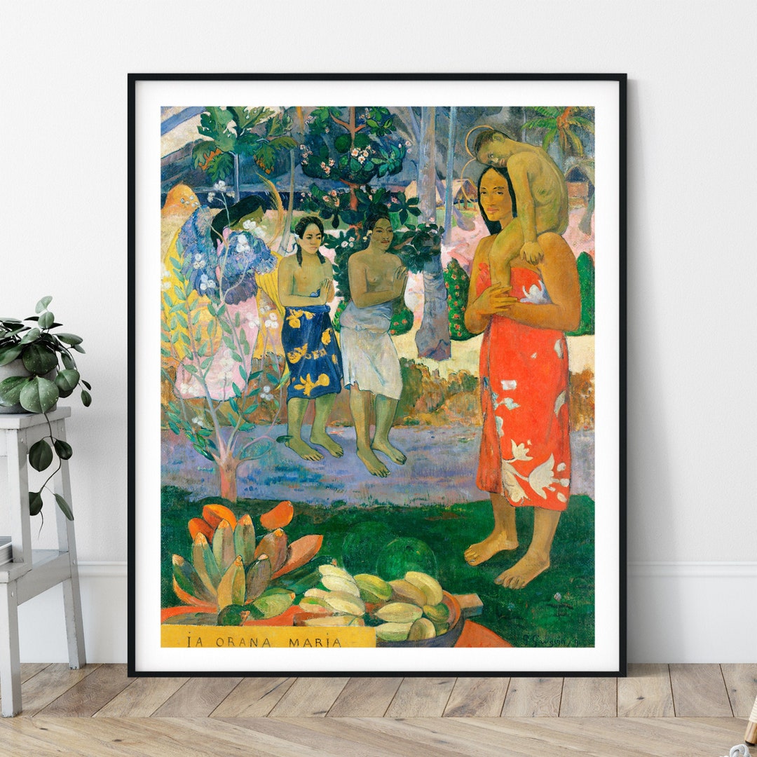 ゴーギャン、【イア・オラナ・マリア：マリアを拝する】 Ia Orana Maria (We Hail Thee Mary), 1891 - Paul Gauguin