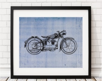 Motorcycle Art Print - Motorcycle Art, Motorcycle Gifts, Motorcycle Print, Motorcycle Poster, Biker Wall Art, Gifts for Him, Gifts for Men