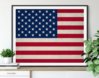 United States Flag, American Flag, United States of America Flag, Flag Art, Flag Print, US, USA, Patriotic Decor, Military Gifts, Christmas