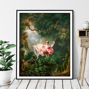 The Swing Print - Jean-Honoré Fragonard, 18th Century Painting, Antique Art, Vintage Wall Art, French Art, Renaissance Painting, Gifts