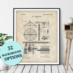 Circus Tent Patent Print: Customizable Carnival Art Poster