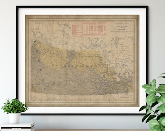 1906 Canada Railways Map Print, Vintage Railroad Map Art, Antique Map, Old Map, Train Gifts, Canada Pacific Railway, Saskatchewan, Manitoba