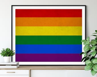 Pride Flag Art, Pride Month, Pride Poster, LGBTQ Flag, LGBTQ Gifts, Gay Pride Art, Pride Gifts, Pride Print, LGBTQ Art, Lgbt Flag, Lgbt Art