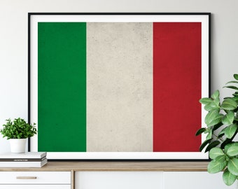 Italy Flag Art, Italy Flag Print, Italy Flag Poster, Flag Painting, Italia Print, Italy Poster, Italy Wall Art, Italian Flag, Italy Gift