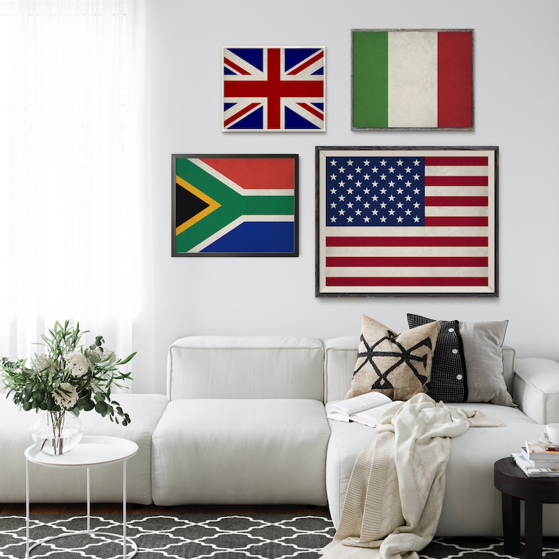 Bandera de Panamá Arte, Impresión de la bandera de Panamá, Cartel de la bandera de Panamá, Banderas de país, Pintura de la bandera, Arte de la pared, Regalo de la casa, Arte de la pared de Panamá imagen 6