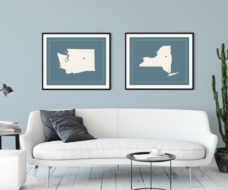 Custom Washington State Art, Customized State Map Art, Personalized, Washington Art, Heart Map, Washington Map, Love, Washington Print image 5