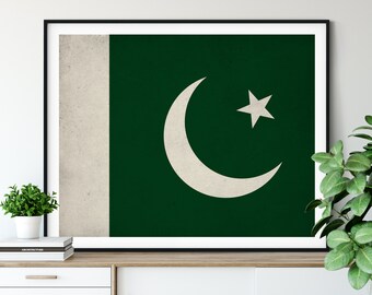Pakistan Flag Giant XL Section Wall Art Poster O109