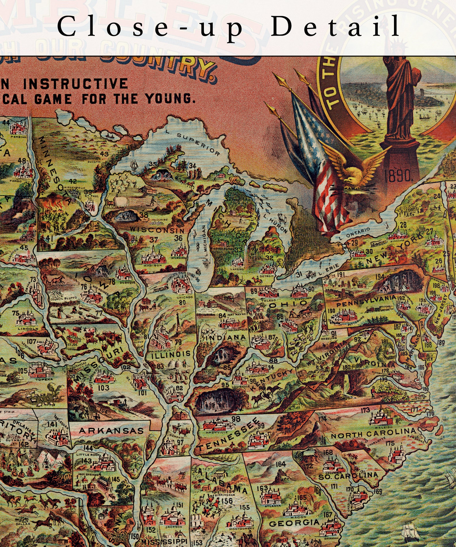 1890 United States Game Map Print - Il 1588xN.2307770188 N6ai 