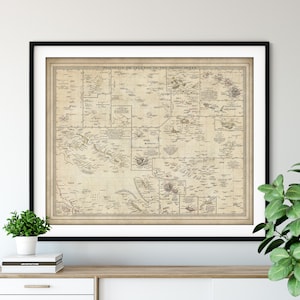 1840 Polynesia Map Print - vintage Map Art, Antique Map Wall Art, Old Map Poster, Galapagos Marshall Pacific Islands, Sandwich Hawaiian Fiji